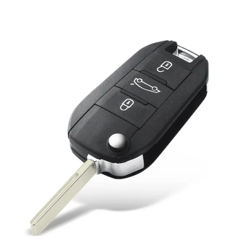Выкидной ключ Peugeot 3 кнопки нового образца з чипом ID46 433 mhz под привязку