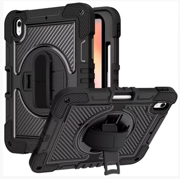 Чохол Carbon Armor Tablet на Apple iPad Mini 6 2021 (8.3") / чохол для планшета з ремінцем в комплекті / (чорний)