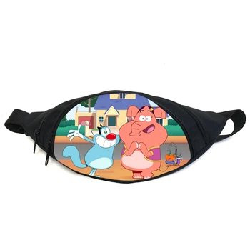 Поясная сумка бананка Огги и тараканы (GB- oggy and the cockroaches 06) Gear Bag черная