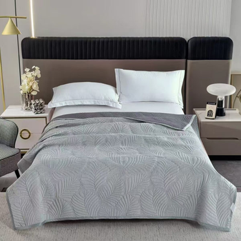 Покривало Soho Velvet Gray Євро 200х220 см Стьобане (A120078)