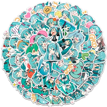 Набор стикеров Мику Хацунэ Hatsune Miku Vocaloid 65шт (26160)
