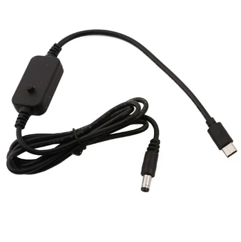 Кабель живлення Type-C з регулюванням напруги 5v/9v/12v/15v/20v LED Voltmeter 1.15м