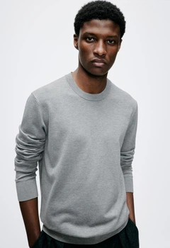 Чоловічий джемпер Slim fit H&M (57655) S Сірий