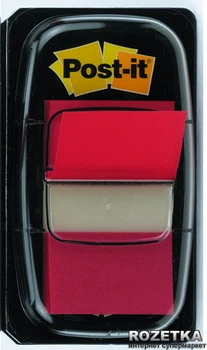 Zakładki samoprzylepne szerokie klasyczne Post-it 25 x 45 mm 50 arkuszy czerwone  G0055 (21200706882)