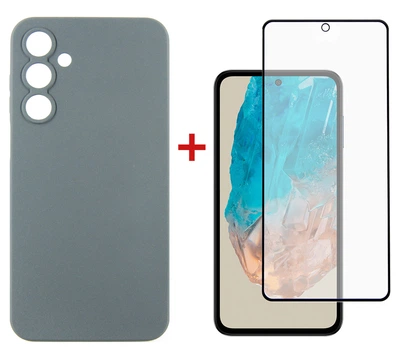 Комплект чехол для смартфона + стекло Samsung Galaxy M35 5G DENGOS Carbon Grey (DG-KM-101)