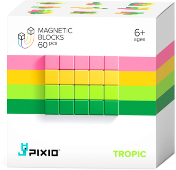 Klocki magnetyczne Pixio Tropic 60 elementów (4897105240532)