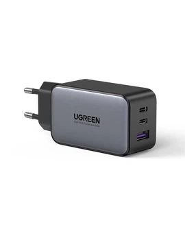 Мережевий зарядний пристрій Ugreen GaN X CD244 65W QC4.0+ PD3.0 чорний (10335)