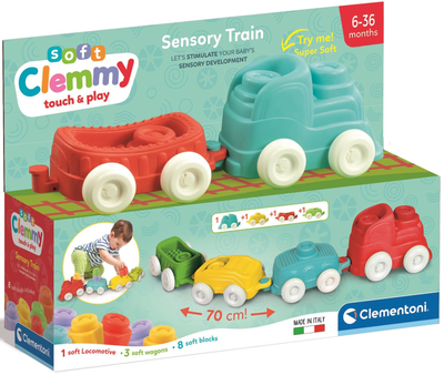 Pociąg sensoryczny Clementoni Soft Clemmy 8 bloków (8005125179619)