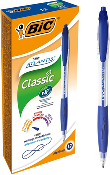 Набір олійних ручок BIC Atlantis Classic Сині 12 шт (0070330136700)