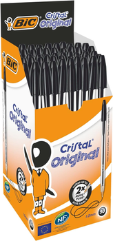 Набір кулькових ручок BIC Cristal Original Чорні 50 шт (0070330129665)