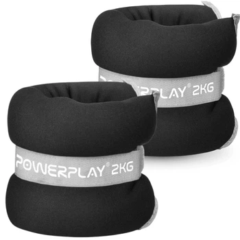 Обважнювачі-манжети для ніг та рук PowerPlay PP-4349 Ankle/Wrist Weights (2шт.*2 kg) (пара) Чорні