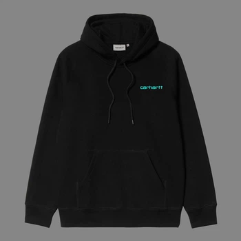 Худи унисекс с рисунком линейного лица Carhartt размер L черного цвета