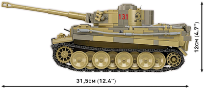 Klocki konstrukcyjne Cobi Historical Collection Panzer VI Tiger no131 1275 elementów (5902251025885)