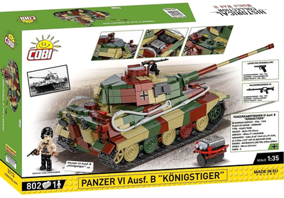 Klocki konstrukcyjne Cobi Historical Collection Panzer VI Ausf. B Knigstiger 802 elementy (5902251031138)