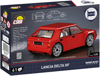 Klocki konstrukcyjne Cobi Lancia Delta HF 61 elementów (5902251245085)