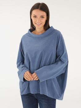 Bluza damska bez kaptura oversize Unisono 170-1110-1 S Niebieska (5906140656105)