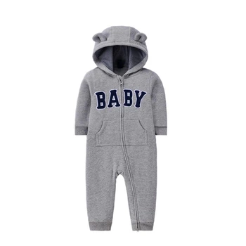 Детский теплый человечек Baby арт 7234 62-68 см Серый
