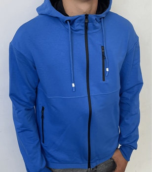Кофта на застібці з капюшоном - HECTOR - 17317 - XL - Синій