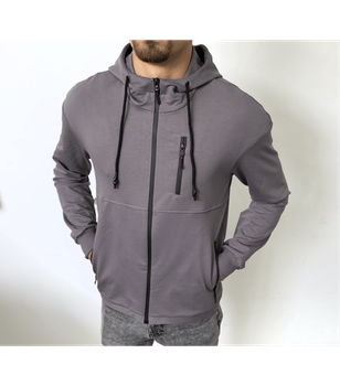 Кофта на молнии с капюшоном - HECTOR - 17317 - XXL - Sharskin