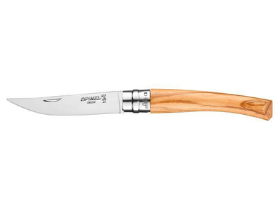 Філейний ніж 80мм, оливкове дерево Opinel Slim Olive Mirror Blade 08 002563