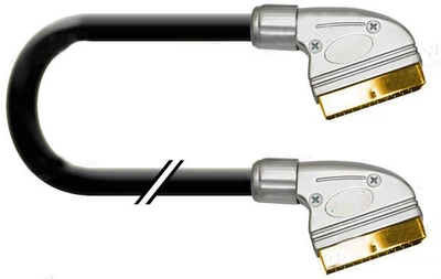 Видео компонентный кабель RGB SCART штекер/ SCART штекер ∅9.9 мм 1 м.п. 1T-VC26-01