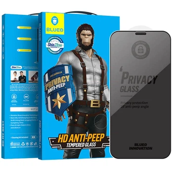 Защитное стекло антишпион на Apple iPhone 12 Pro, Apple iPhone 12 / для айфон 12 / айфон 12 про Blueo
