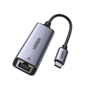 Адаптер USB Type-C to Gigabit LAN Ethernet Adapter RJ45 1000mb/s для Samsung, Xiaomi, Lenovo та ін. Мережева карта. Ugreen metal