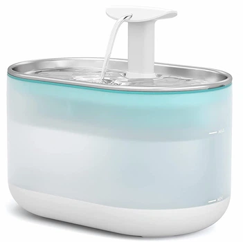 Фонтан-поилка для кошек и собак Petrust TK-WF002 2.1L со стальной миской и фильтром, Металлик (041-METAL)