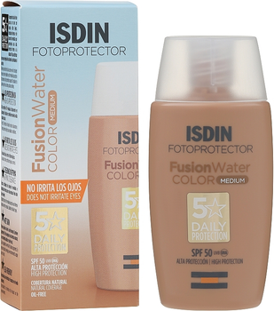 Сонцезахисний крем Isdin Fotoprotector Fusion Water Color SPF50 Medium 50 мл (8470001878199)