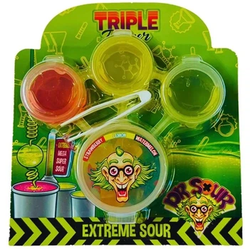 Жидкие кислые конфеты Dr. Sour Triple Dipper 54г