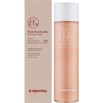 Тонер для повышения эластичности кожи лица с комбучей Medi-Peel Hyal Kombucha Tea-Tox Toner 150 мл (8809409342474)