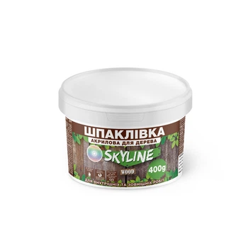 Шпаклевка для Дерева готовая к применению акриловая SkyLine Wood Белый 400 г