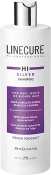 Шампунь фіолетовий для сивого та світлого волосся HIPERTIN Linecure Vegan Silver, 300 мл