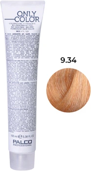 Безаммиачная крем-краска для волос Palco Professional Only Color 9.34 Очень светлый блонд золото-медь, 100 мл