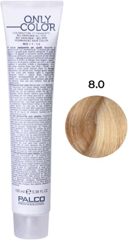Крем-краска для волос безаммиачная Palco Professional Only Color 8.0 Светлый блонд, 100 мл