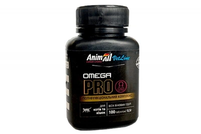 Витаминный комплекс с Омега для котов и кошек AnimAll VetLine Omega Cat PRO 0,5 г / 100 шт. (4820150205553)