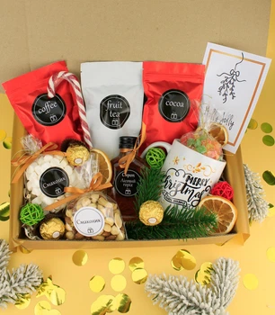 Новогодний подарок "Happy Holidays красный" на Новый год, Рождество, Святого Николая, праздник (3-2571)