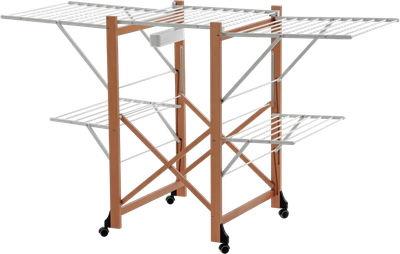 Сушарка для білизни Arredamenti Gabbiano на колесах коричнева 175 x 67 см (8023856600127)