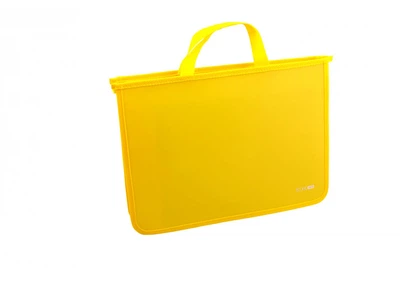 Пластиковий портфель А4 на блискавці Economix 2 відділення, жовтий, E31630-05