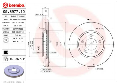 Тормозной диск Brembo (09897711)