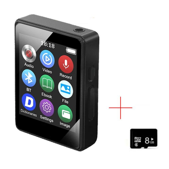 Музыкальный плеер MP3 / MP4 с Bluetooth 5.0 + карта памяти microSD 8 Гб, черный (90598430)