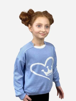 Дитячий светр для дівчинки ARTKNIT Queen 15348 122-128 см Блакитний (4823093466623)