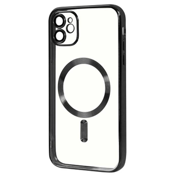 Чохол силіконовий протиударний WAVE Metal Color Case with MagSafe + захист камери для Apple iPhone 11 (6.1") Black