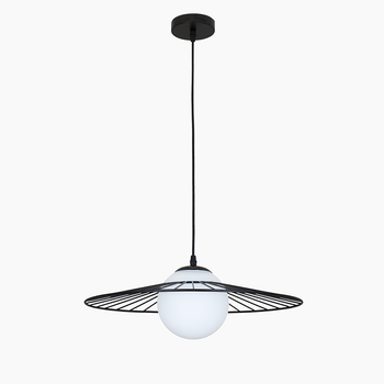 Люстра подвесная лофт Levistella 7529805-1 ВК+WH черная + белый