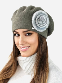 Beret damski Kamea K.23.036.52 54-60 Khaki (5903246785296)