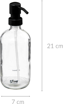 Dozownik na mydło 5five Simply Smart transparentny 450 ml (3560231641368)