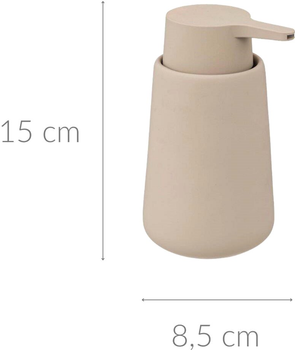 Dozownik do mydła 5five Simply Smart Cocon ceramiczny beżowy 100 ml (3560232618734)