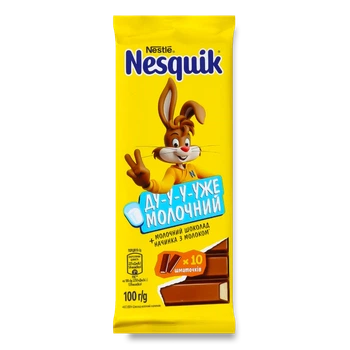 Шоколад молочний Nesquik з начинкою з молоком 100 г
