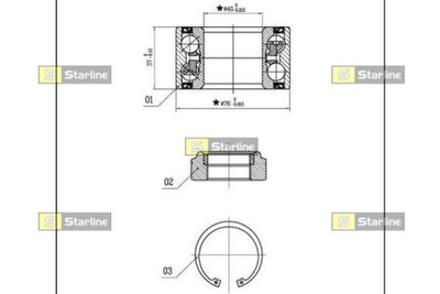 Подшипник колёсный STARLINE S LO 03432