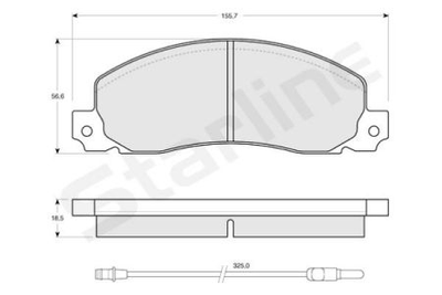 Колодки гальмові дискові STARLINE S BD S146